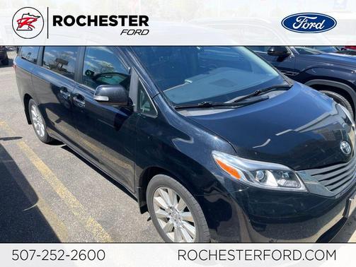 Midnight Black Metallic 2017 Toyota Sienna Limited Premium
