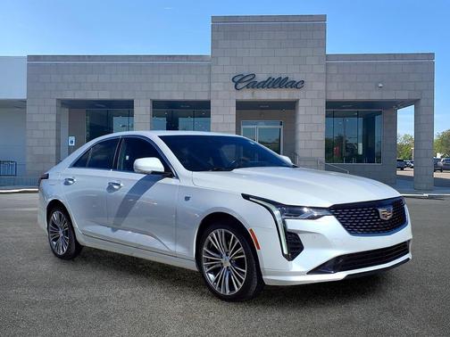 Crystal White Tricoat 2023 Cadillac CT4 Premium Luxury