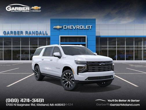 Polar White Tricoat 2026 Chevrolet Suburban High Country, 4WD