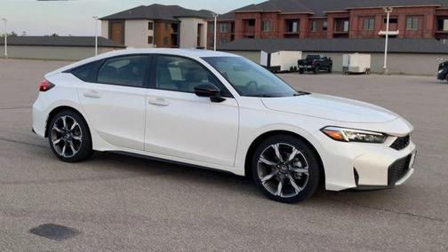 Platinum White Pearl 2026 Honda Civic Hybrid Sport Touring