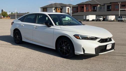 Platinum White Pearl 2026 Honda Civic Hybrid Sport