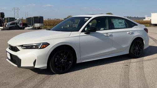 Platinum White Pearl 2026 Honda Civic Hybrid Sport