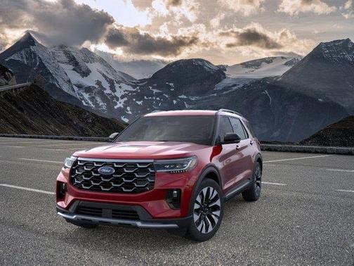 Rapid Red Metallic Tinted Clearcoat 2026 Ford Explorer Platinum