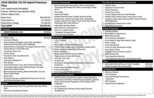 Machine Gray Metallic 2026 Mazda CX-50 Hybrid Premium Plus