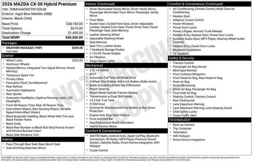 2026 Mazda CX-50 Hybrid Premium