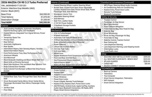 2026 Mazda CX-90 3.3 Turbo Preferred