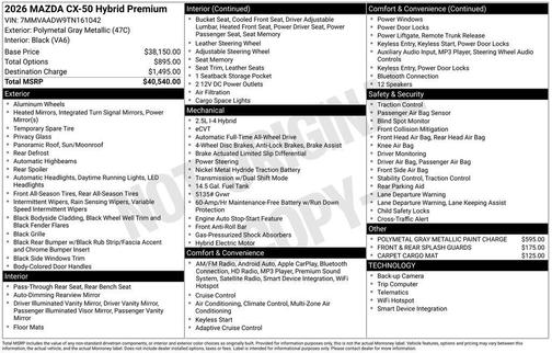 Polymetal Gray Metallic 2026 Mazda CX-50 Hybrid Premium