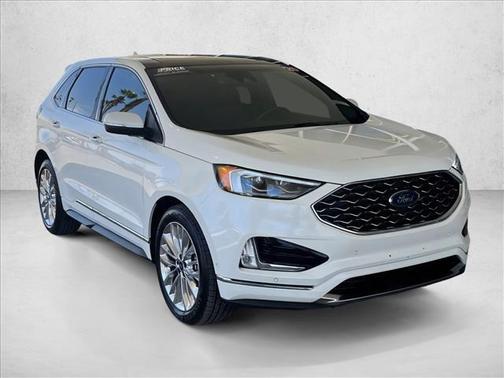 Star White Metallic Tri-Coat 2020 Ford Edge Titanium