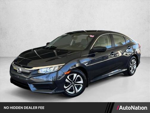 Cosmic Blue Metallic 2016 Honda Civic LX