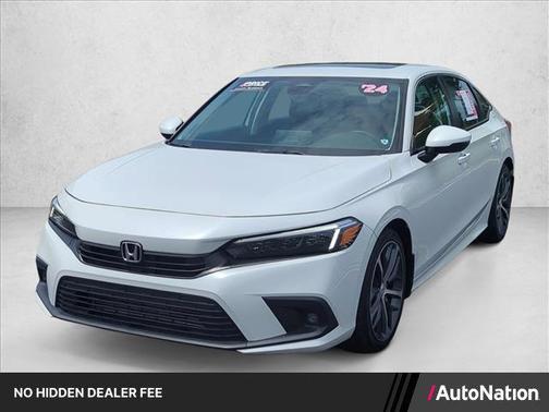 Platinum White Pea 2024 Honda Civic Touring