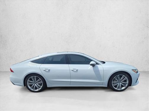 White 2019 Audi A7 55 Premium