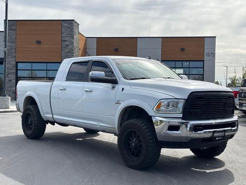 Bright White Clearcoat 2017 RAM 3500 Laramie Mega Cab 4x4 6'4' Box