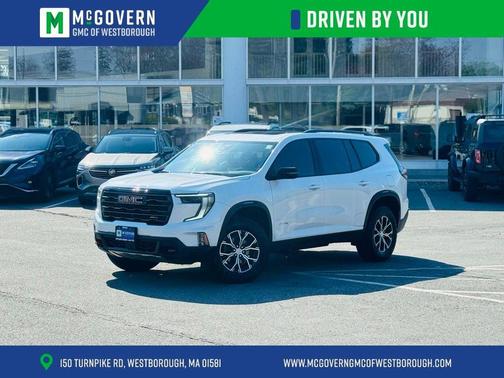 White Frost Tri-Coat 2024 GMC Acadia AT4