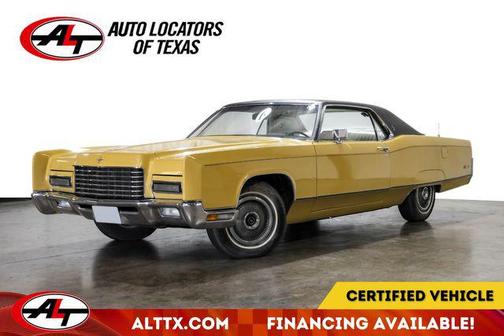 Yellow 1971 Lincoln Continental