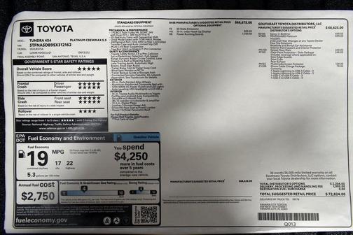 2025 Toyota Tundra Platinum