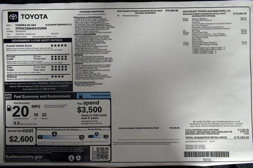 2025 Toyota Tundra Hybrid Platinum
