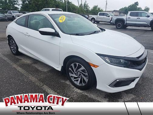 Platinum White Pearl 2020 Honda Civic LX