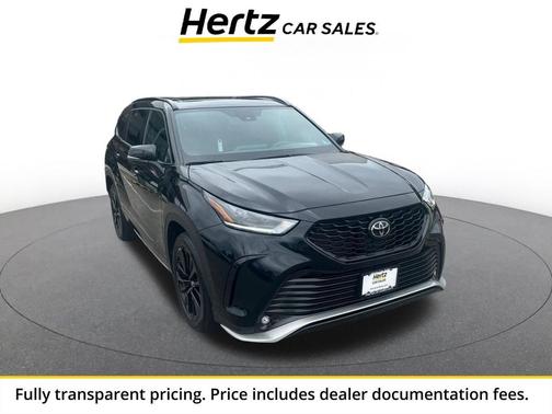 Midnight Black Metallic 2025 Toyota Highlander XSE