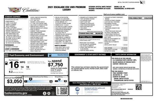 2021 Cadillac Escalade ESV Premium Luxury