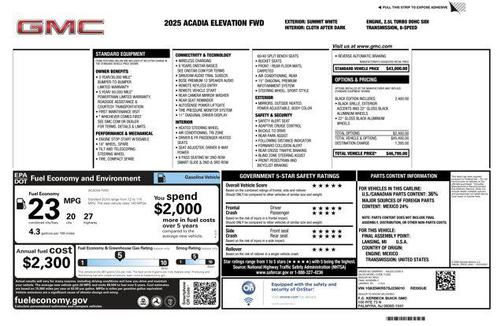 2025 GMC Acadia FWD Elevation