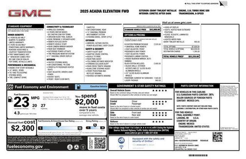 2025 GMC Acadia FWD Elevation