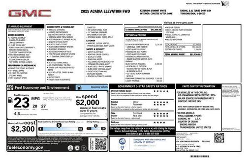 2025 GMC Acadia FWD Elevation