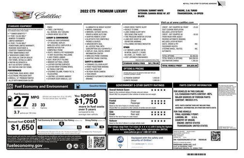 2022 Cadillac CT5 Premium Luxury