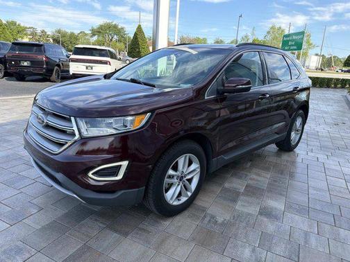 Burgundy 2017 Ford Edge SEL