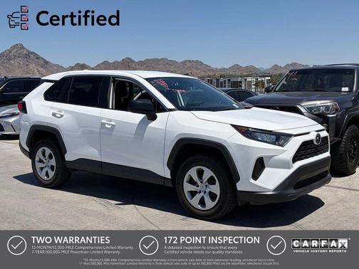 White 2022 Toyota RAV4 LE