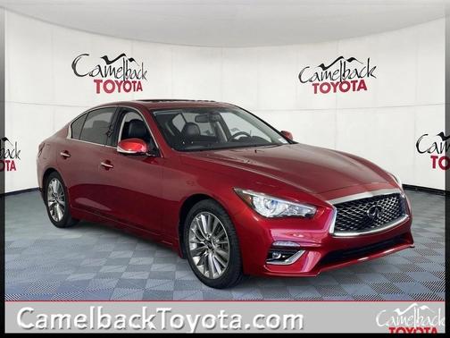 Dynamic Sunstone Red 2021 INFINITI Q50 3.0t LUXE Sedan