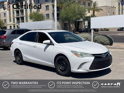 Super White 2015 Toyota Camry LE