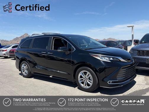 Midnight Black Metallic 2024 Toyota Sienna Limited