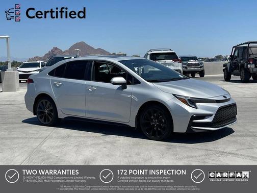 Classic Silver Metallic 2025 Toyota Corolla XSE