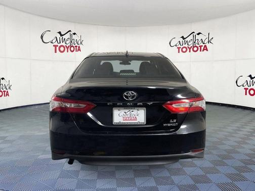 Midnight Black 2020 Toyota Camry Hybrid LE