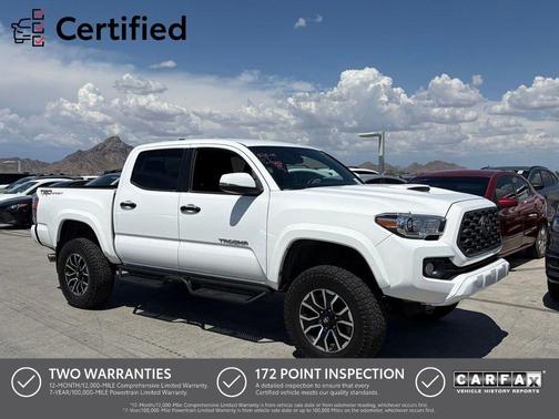 White 2022 Toyota Tacoma TRD Sport