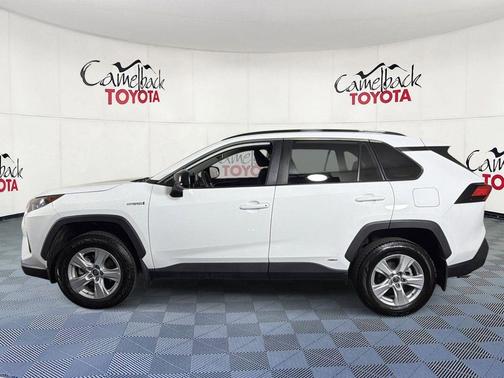 Super White 2021 Toyota RAV4 Hybrid LE