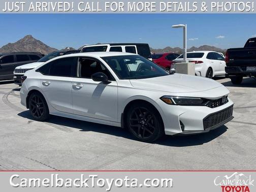 Platinum White Pearl 2025 Honda Civic Sport