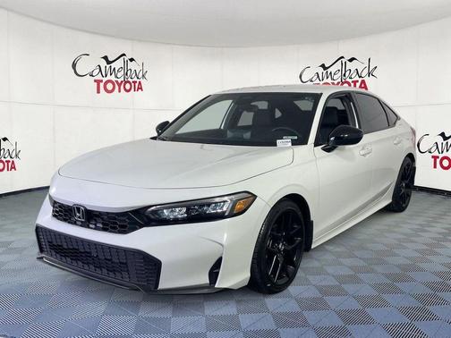 Platinum White Pearl 2025 Honda Civic Sport