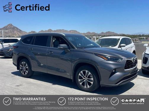Magnetic Gray Metallic 2025 Toyota Highlander Hybrid XLE
