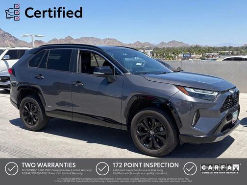 Midnight Black Metallic 2023 Toyota RAV4 Hybrid SE