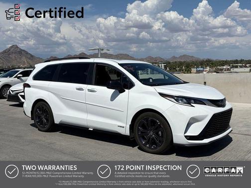 Super White 2021 Toyota Sienna XSE 7 Passenger