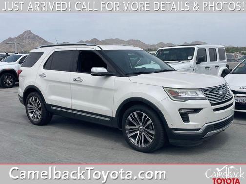 White Platinum Tri-Coat 2018 Ford Explorer Platinum