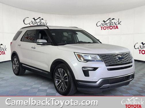 White Platinum Tri-Coat 2018 Ford Explorer Platinum
