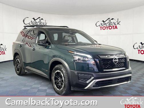 Obsidian Green Pearl/Super Black 2024 Nissan Pathfinder Rock Creek 4WD