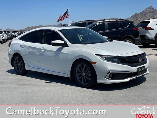 Platinum White Pearl 2020 Honda Civic EX