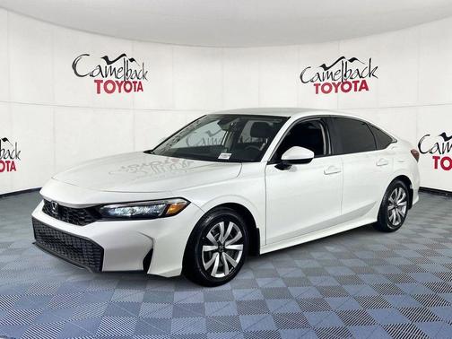 Platinum White Pearl 2025 Honda Civic LX