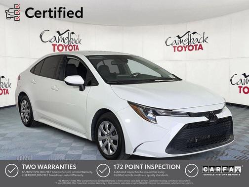 White 2022 Toyota Corolla LE