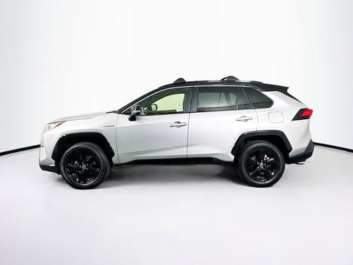 Silver Sky Metallic/Midnight Black Metallic 2021 Toyota RAV4 Hybrid SE