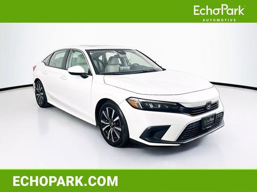 Platinum White Pearl 2022 Honda Civic EX