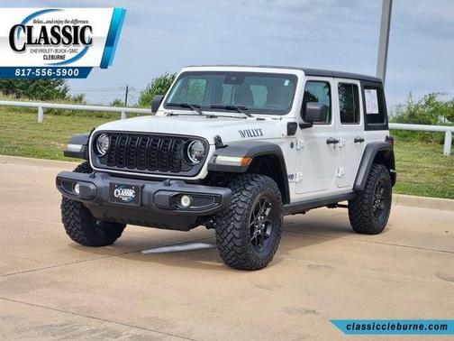 White 2025 Jeep Wrangler 4xe Sport
